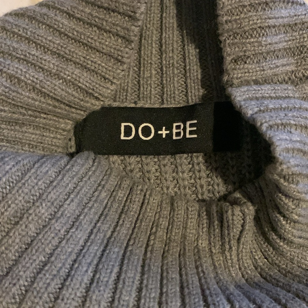 Do + Be Medium sleeveless Lace up sides cotton turtleneck knitted sweater - Picture 5 of 6